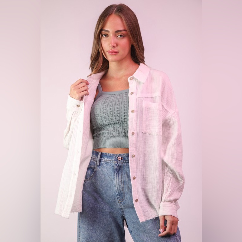 Women's White Button-Up Shirt